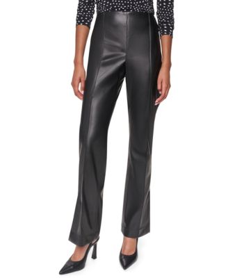 Women's Butter High-Waisted Flared Faux Leather Pants
