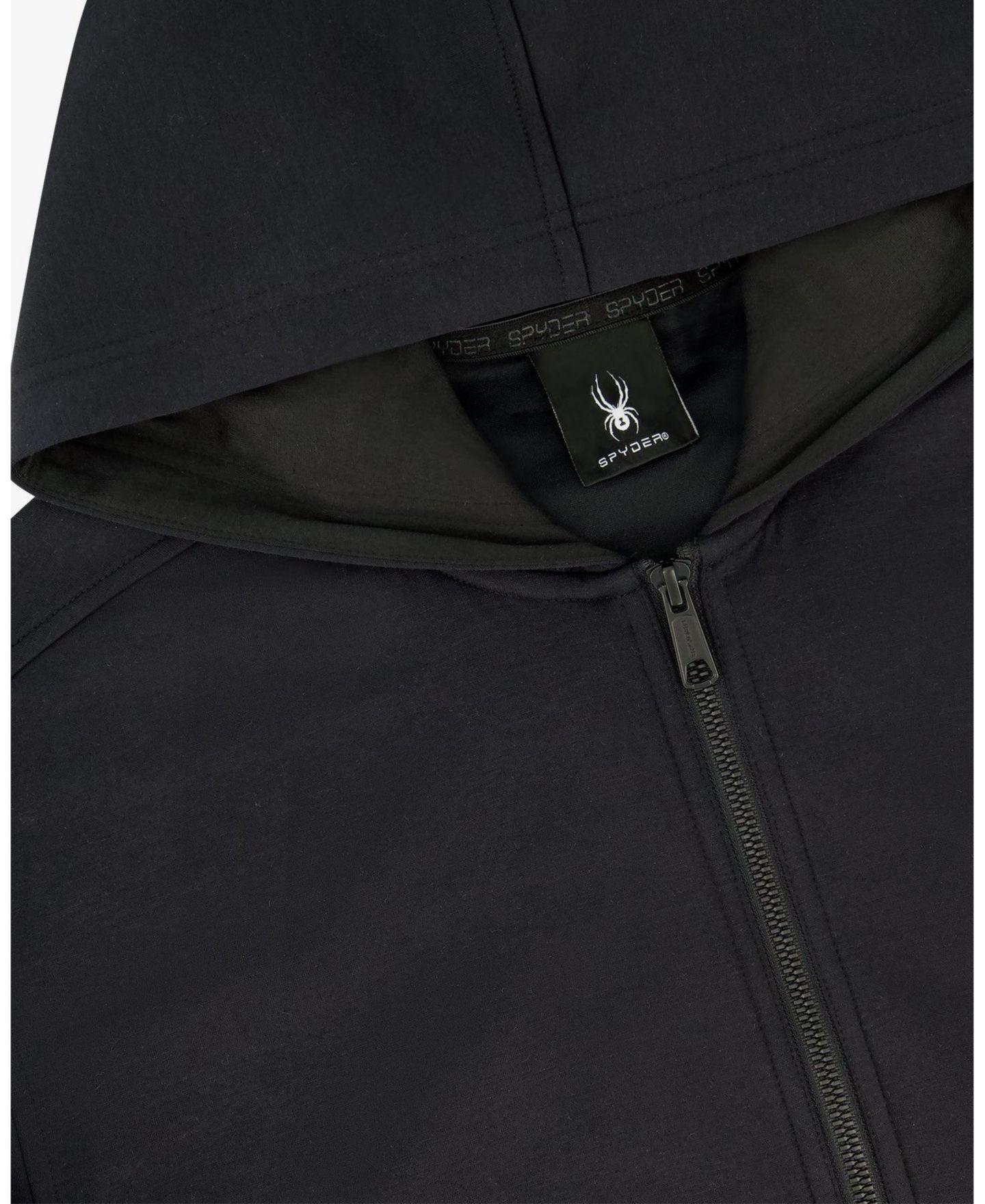 Женское худи Spyder Juniper Full-Zip Cropped Scuba-Knit, цвет: Чёрный — фото 4