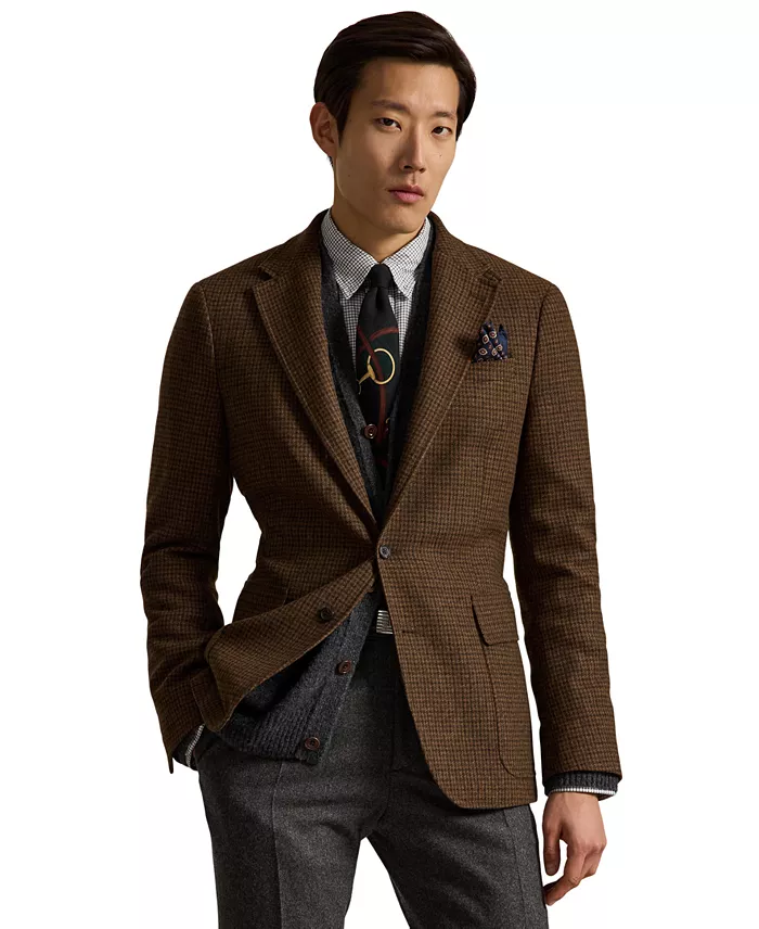 Men's Modern-Fit Plaid Wool-Blend Sport Coat