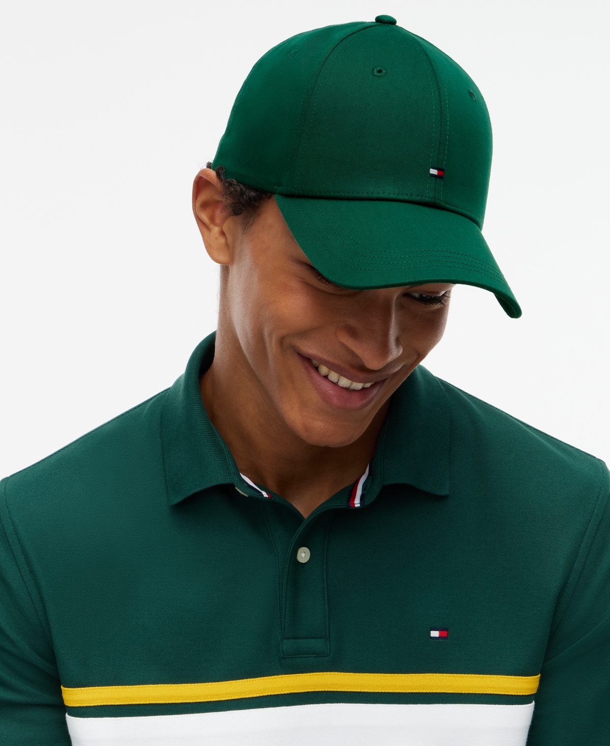 Tommy Hilfiger Men's Embroidered Logo Cap - Majestic Emerald