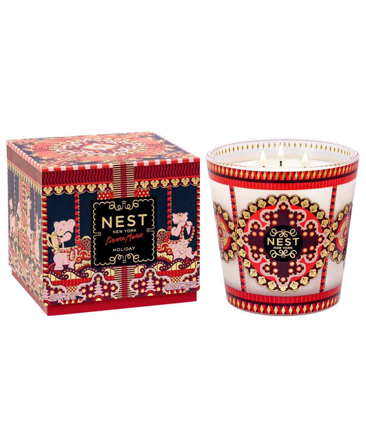 Nest New York Pierre Marie Holiday 3-Wick Candle, 21.1 oz.