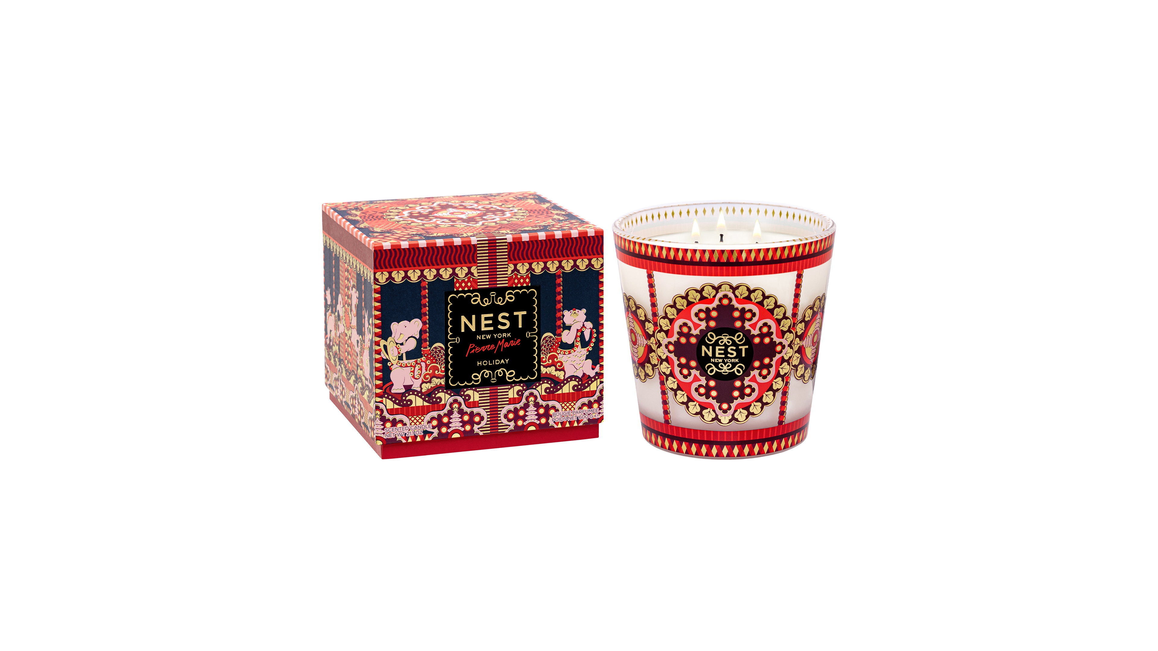Nest New York Pierre Marie Holiday 3-Wick Candle, 21.1 oz.