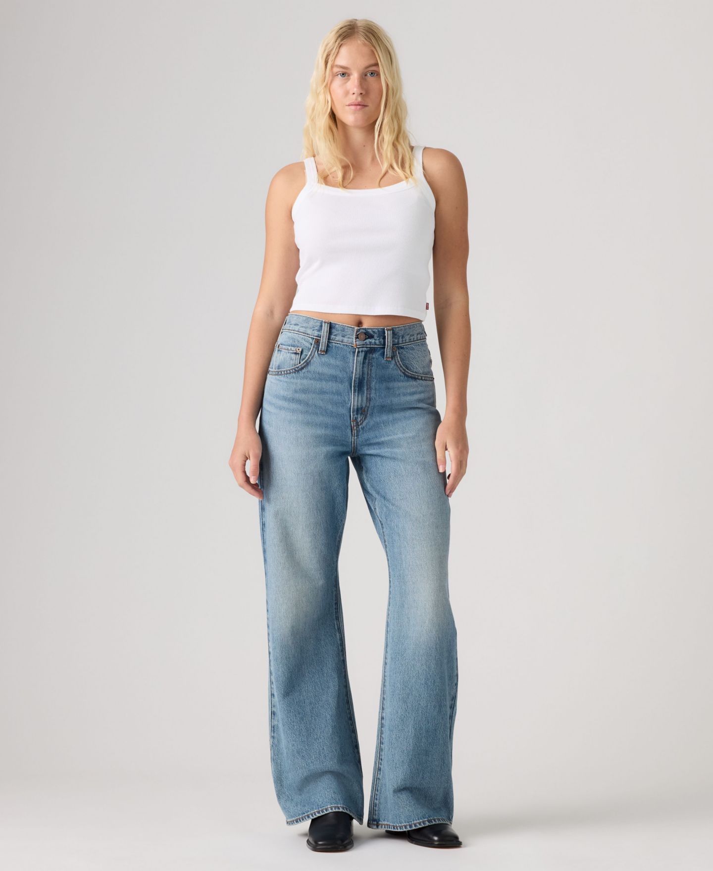 Женские джинсы Levi's Cinch High-Waisted Flare, цвет: Средняя варка, вариант 1 — фото 3