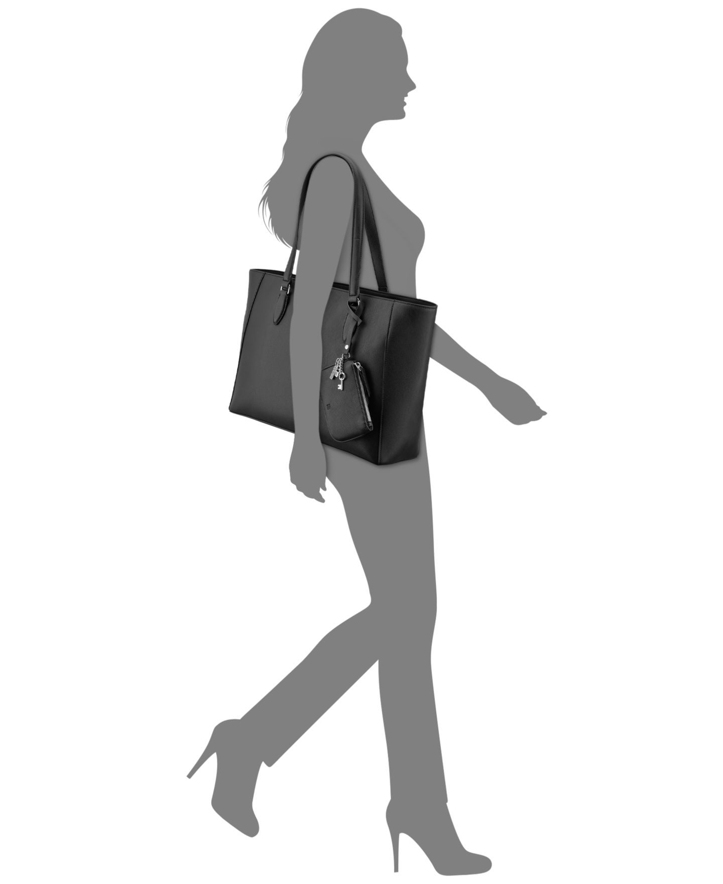Женская сумка Nine West Farida Extra-Large Tote Handbag, цвет: Чёрный — фото 5