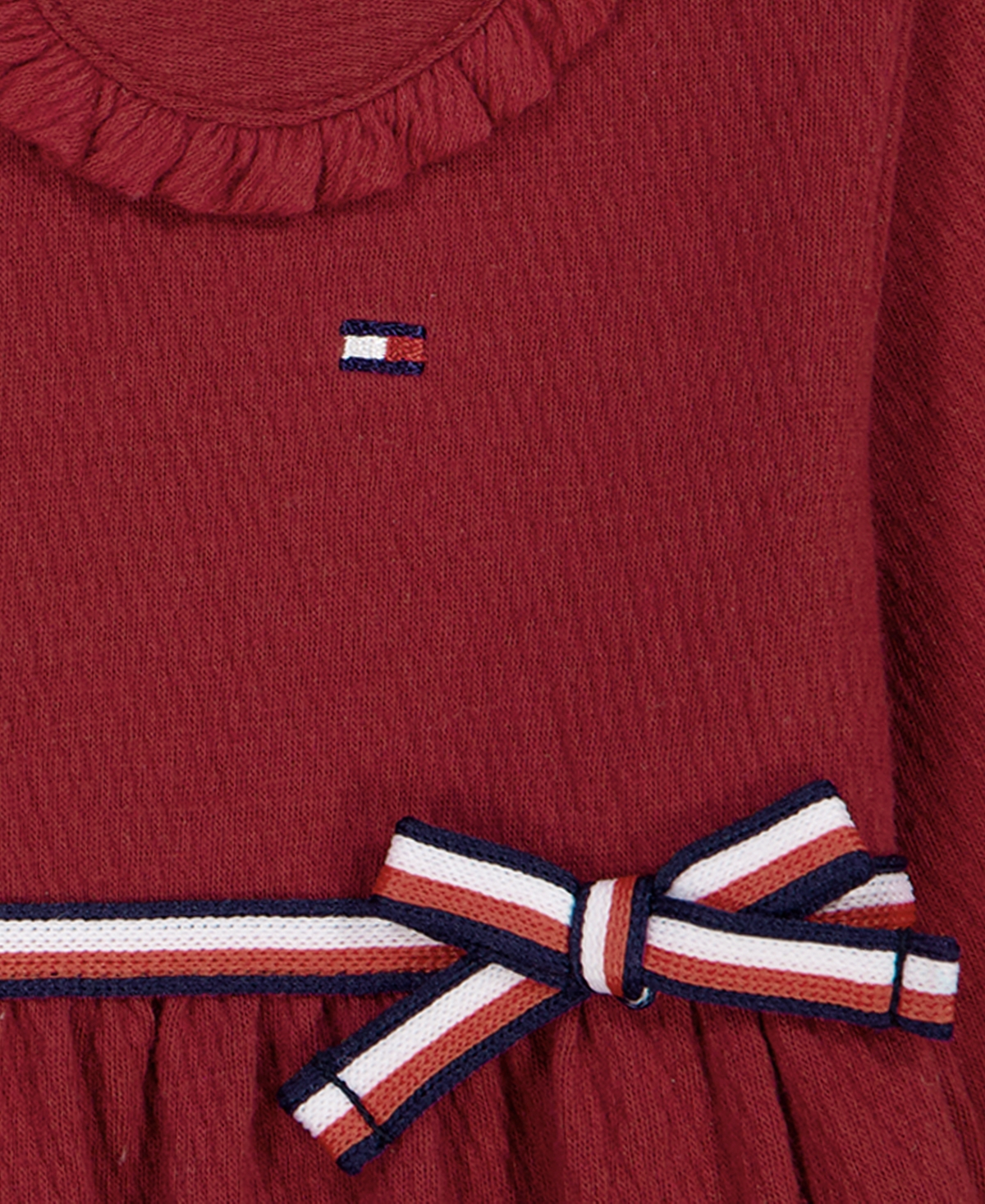 Tommy Hilfiger Baby Girls' Long-Sleeve Peter Pan Collar Bow Tunic and Leggings, 2-Piece Set