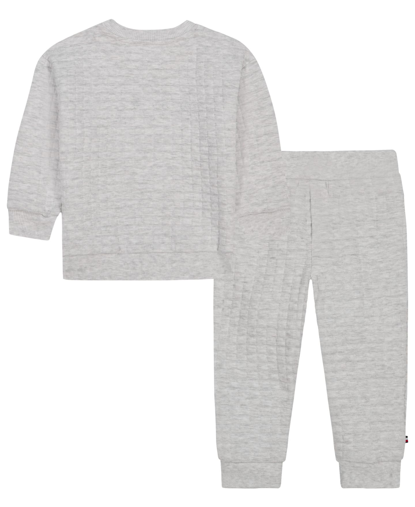 Комплект Tommy Hilfiger Long-Sleeve Crewneck and Joggers, 2-Piece Set для мальчиков-малышей, цвет: Серый — фото 2