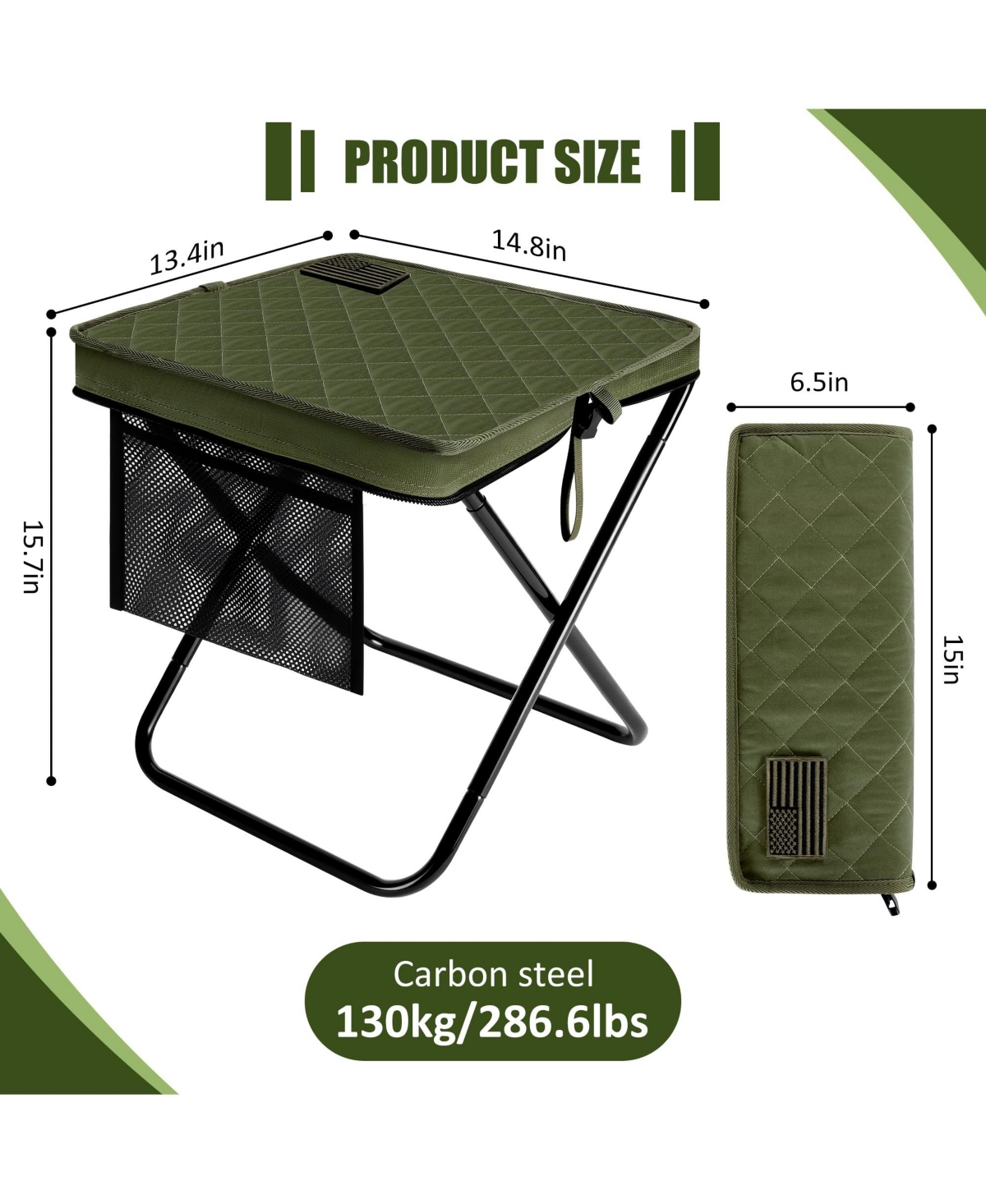 Aofar Portable Collapsible Stool Adults Camping Travel Seat Outdoor