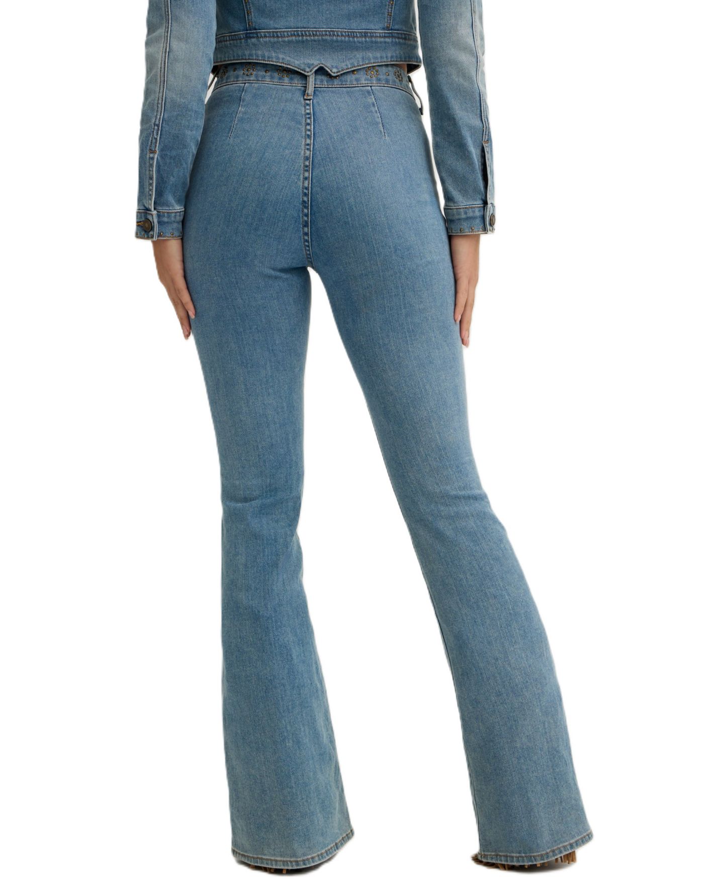 Женские джинсы GUESS Belle High-Rise Flare Stretch, цвет: League — фото 5