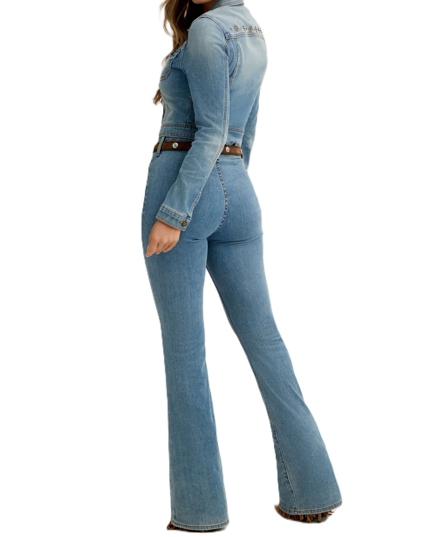 Женская куртка GUESS Cropped Studded Denim, цвет: League — фото 6