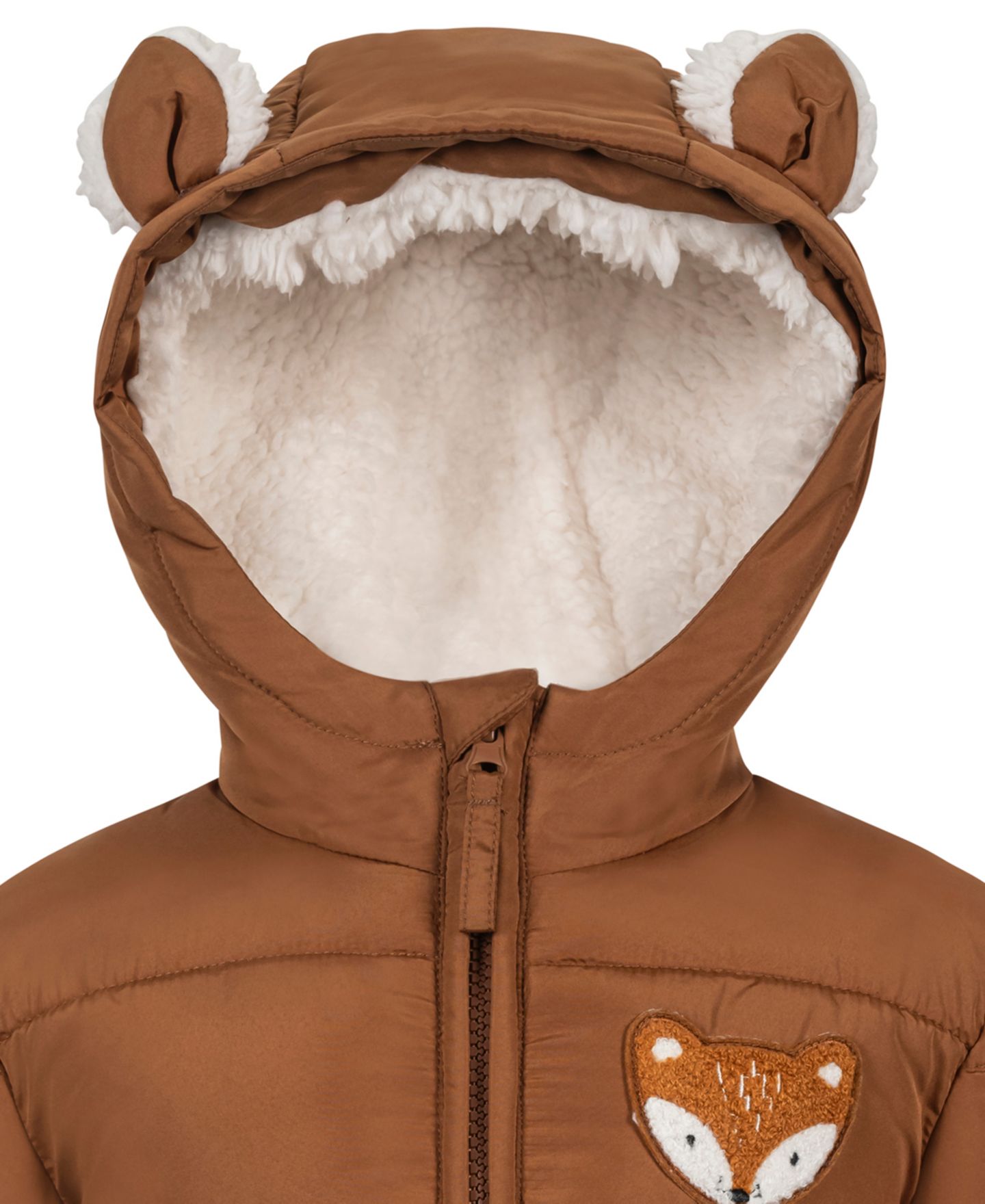 Куртка S Rothschild & CO Hooded Puffer Fox для мальчиков-малышей, цвет: Кедровый — фото 3