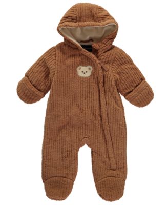 Baby Boys' Teddy Plush Hooded Pram