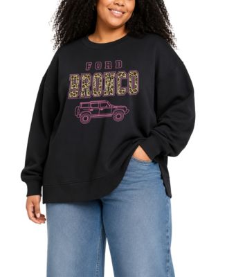 Plus Size Oversized Graphic Cotton Sweatshirt