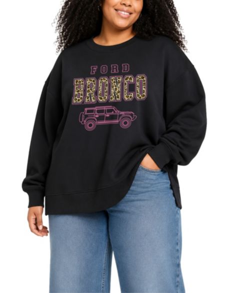 Женская толстовка Hybrid Apparel Plus Size Oversized Graphic Cotton, цвет: Чёрный