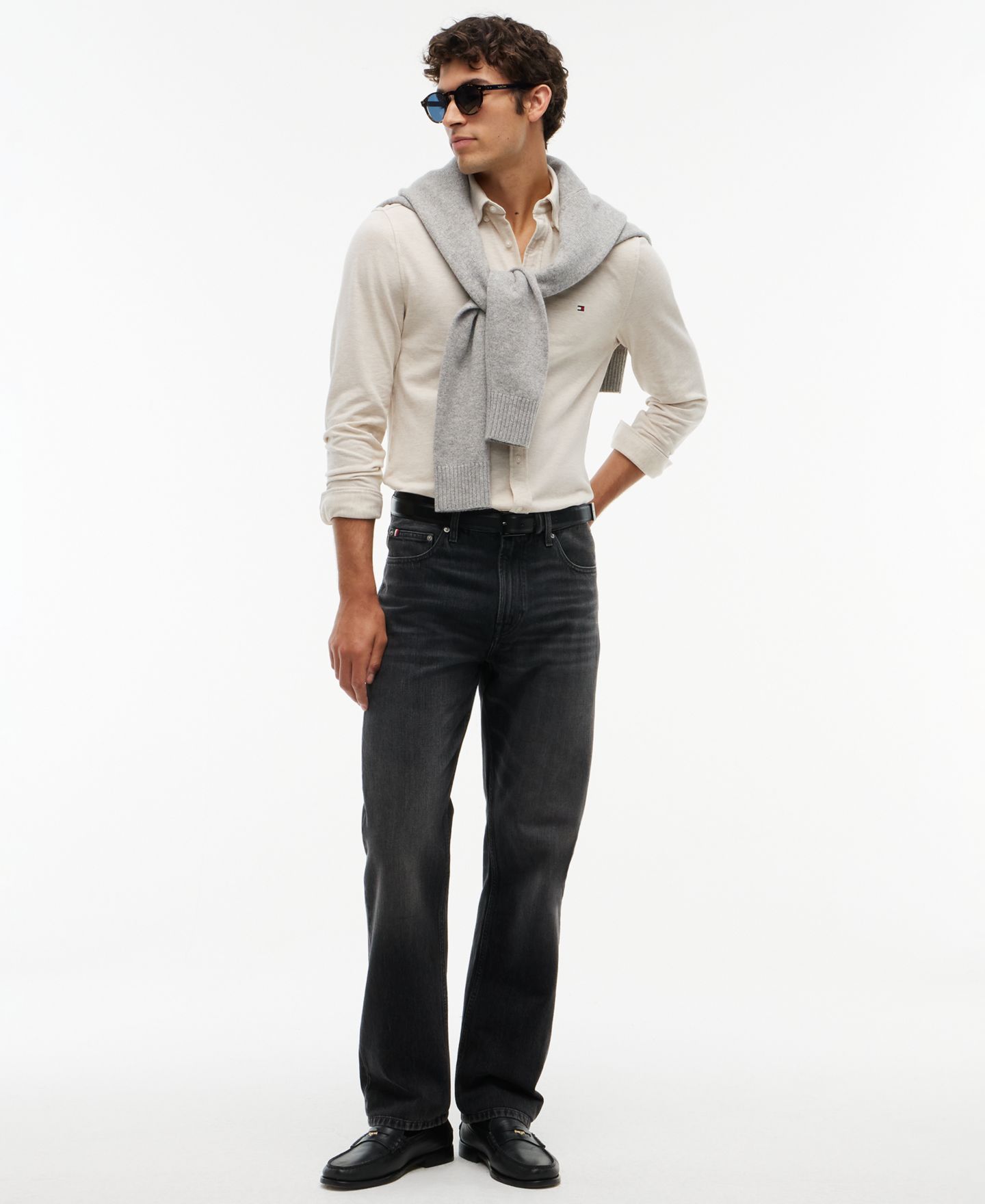Мужские джинсы Tommy Hilfiger Dover Straight-Fit, цвет: Тёмный серый — фото 2