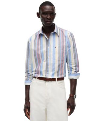 Men's Heritage Long-Sleeve Multistripe Regular-Fit Button-Down Shirt
