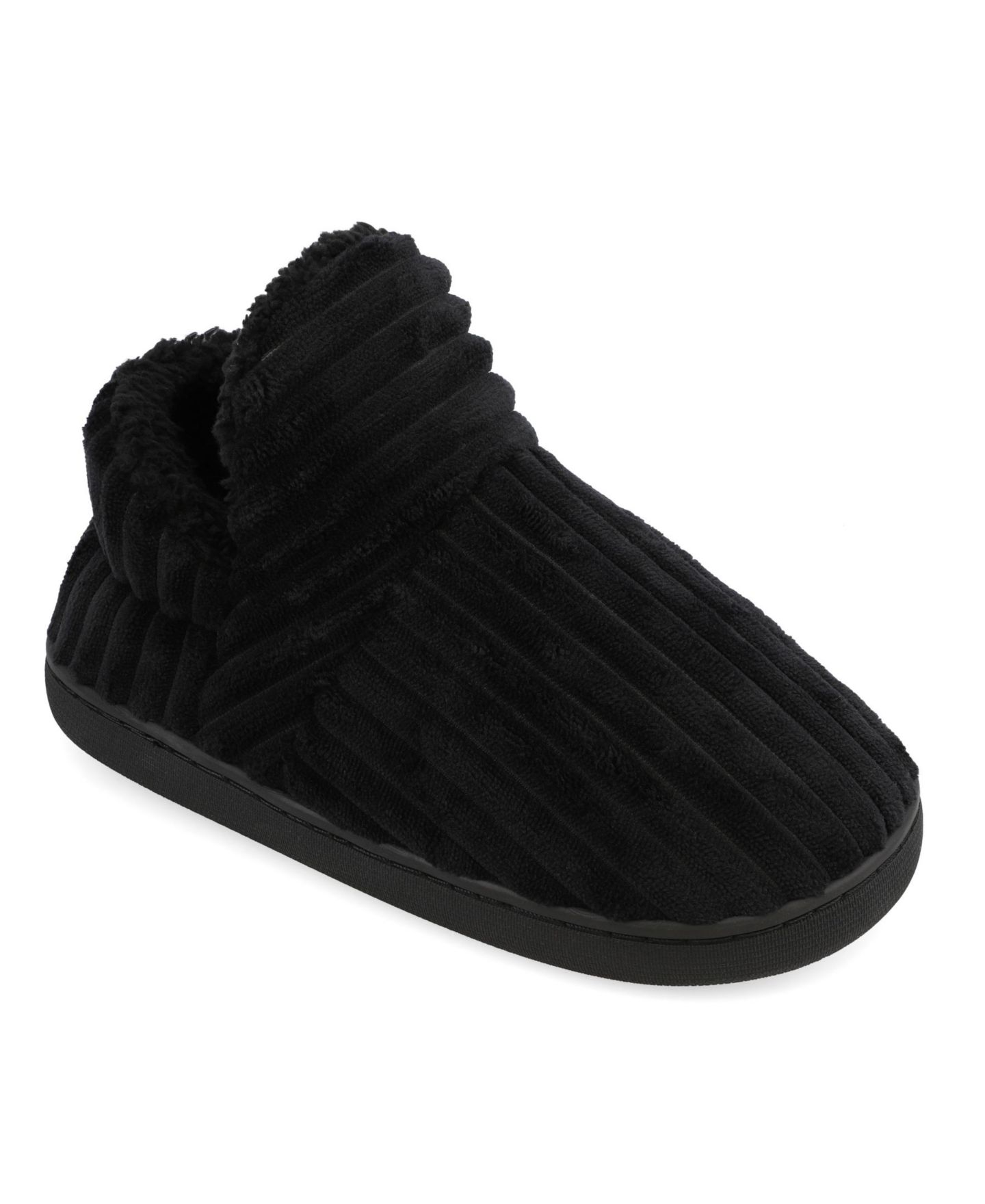 Женские тапочки MIA Plushy Slip-On Slippers, цвет: Чёрный — фото 1