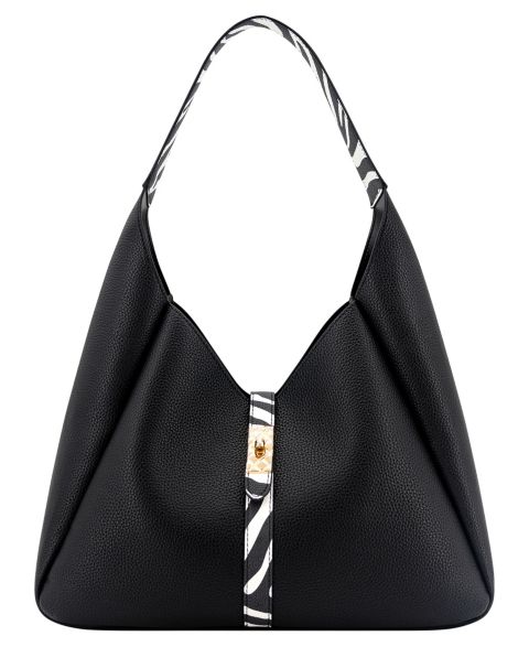 Женская сумка LIKE DREAMS Dakota Western Trim Hobo Medium Tote Handbag, цвет: Чёрный
