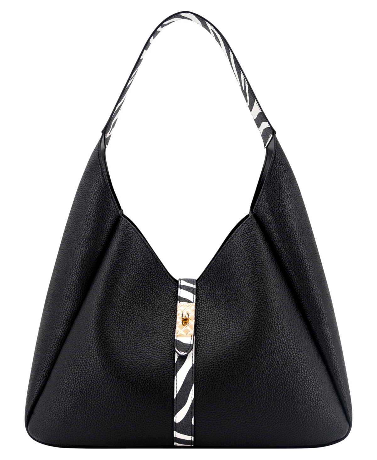 Like Dreams Dakota Western Trim Hobo Medium Tote Handbag In Black