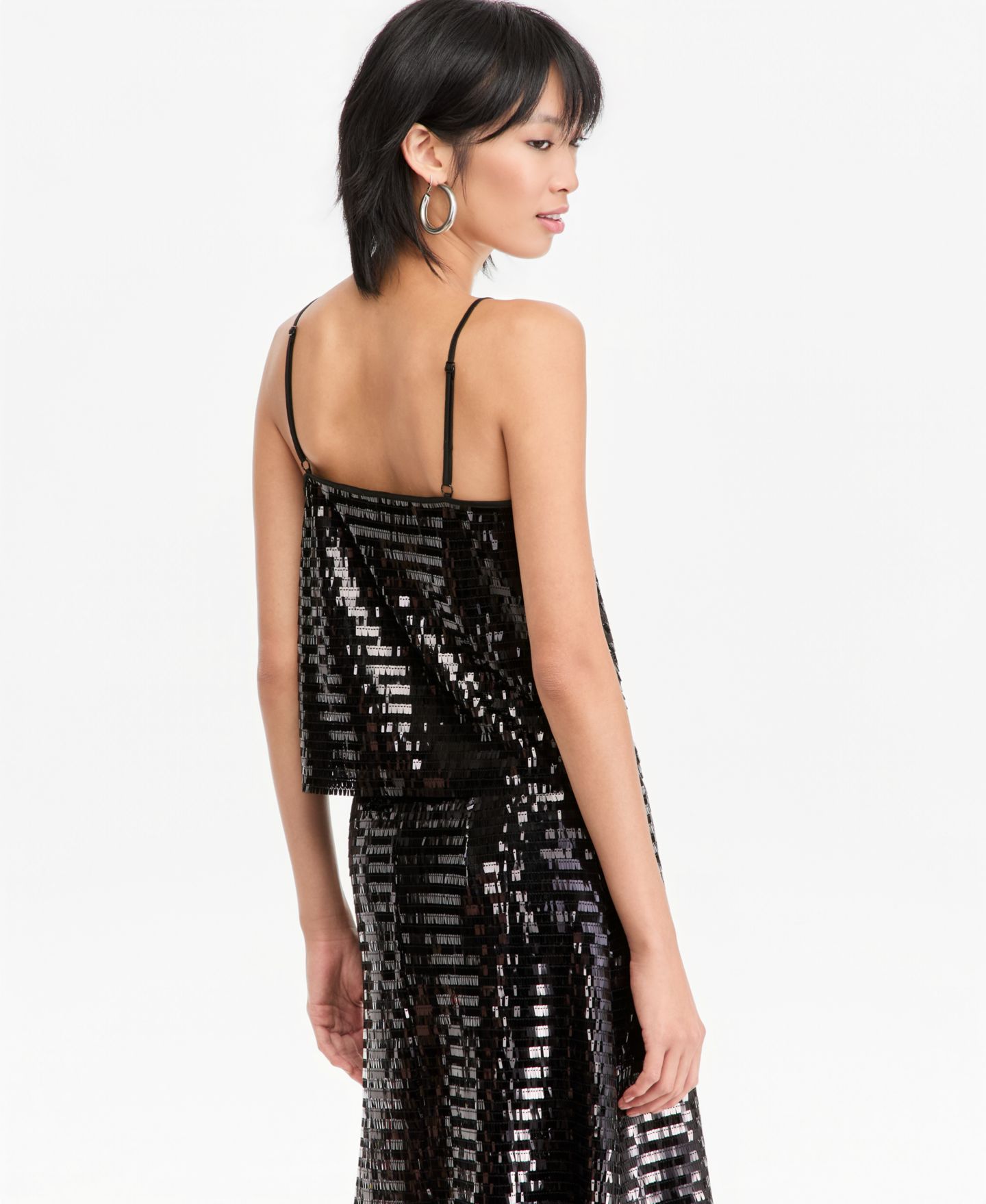Женский топ I.N.C. International Concepts Sequin Camisole, цвет: Чёрный — фото 2