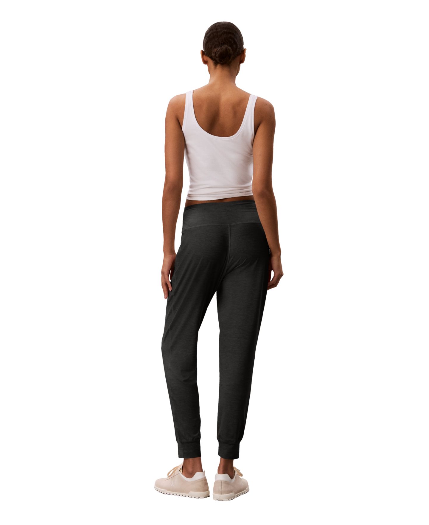 Женские брюки Calvin Klein Performance Soft Melange Pull-On Ankle-Length, цвет: Чёрный — фото 3