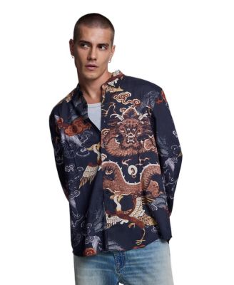 Men's Printed Long-Sleeve Shirt
