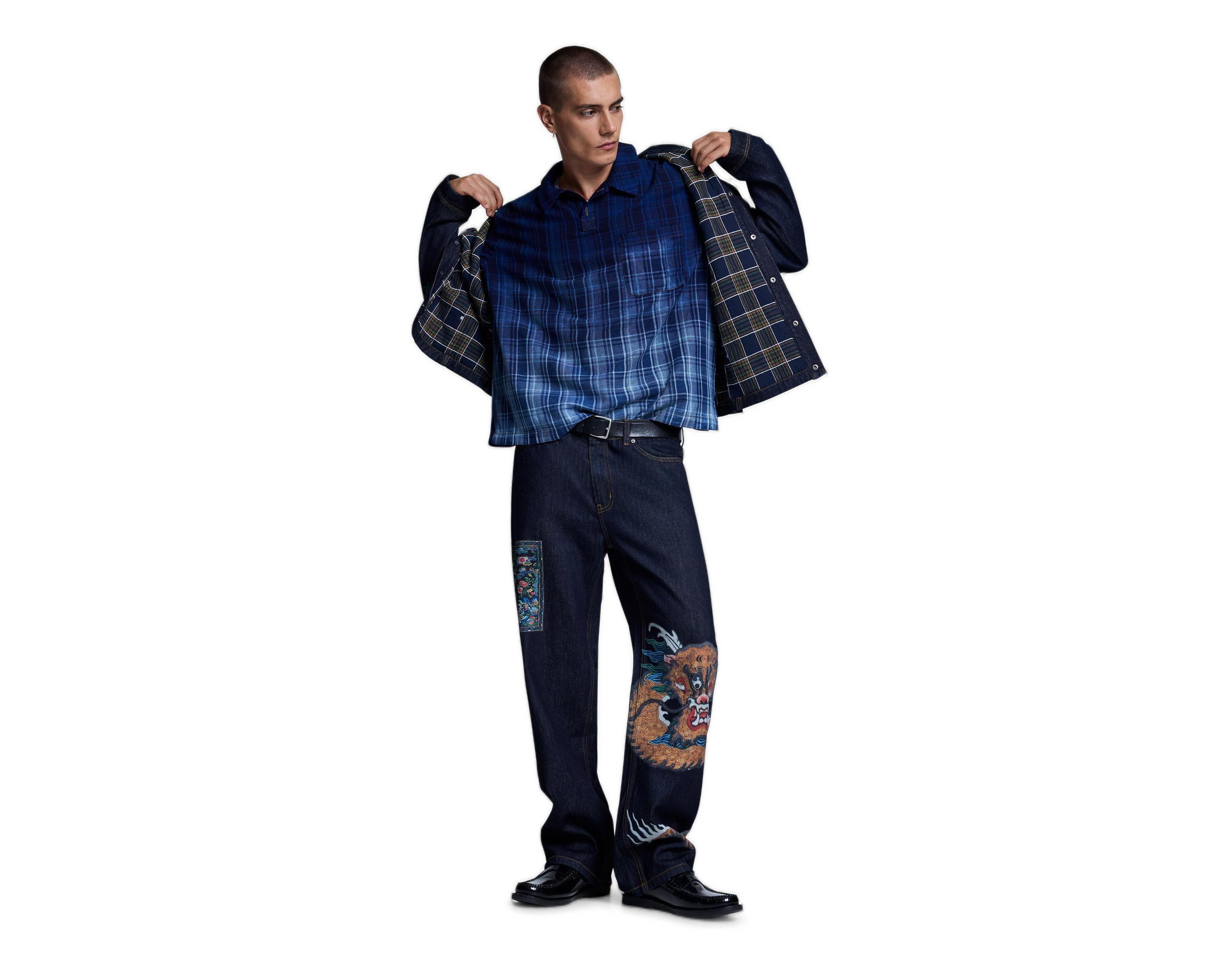Desigual Men's Straight-Leg Figurative Embroidery Jeans