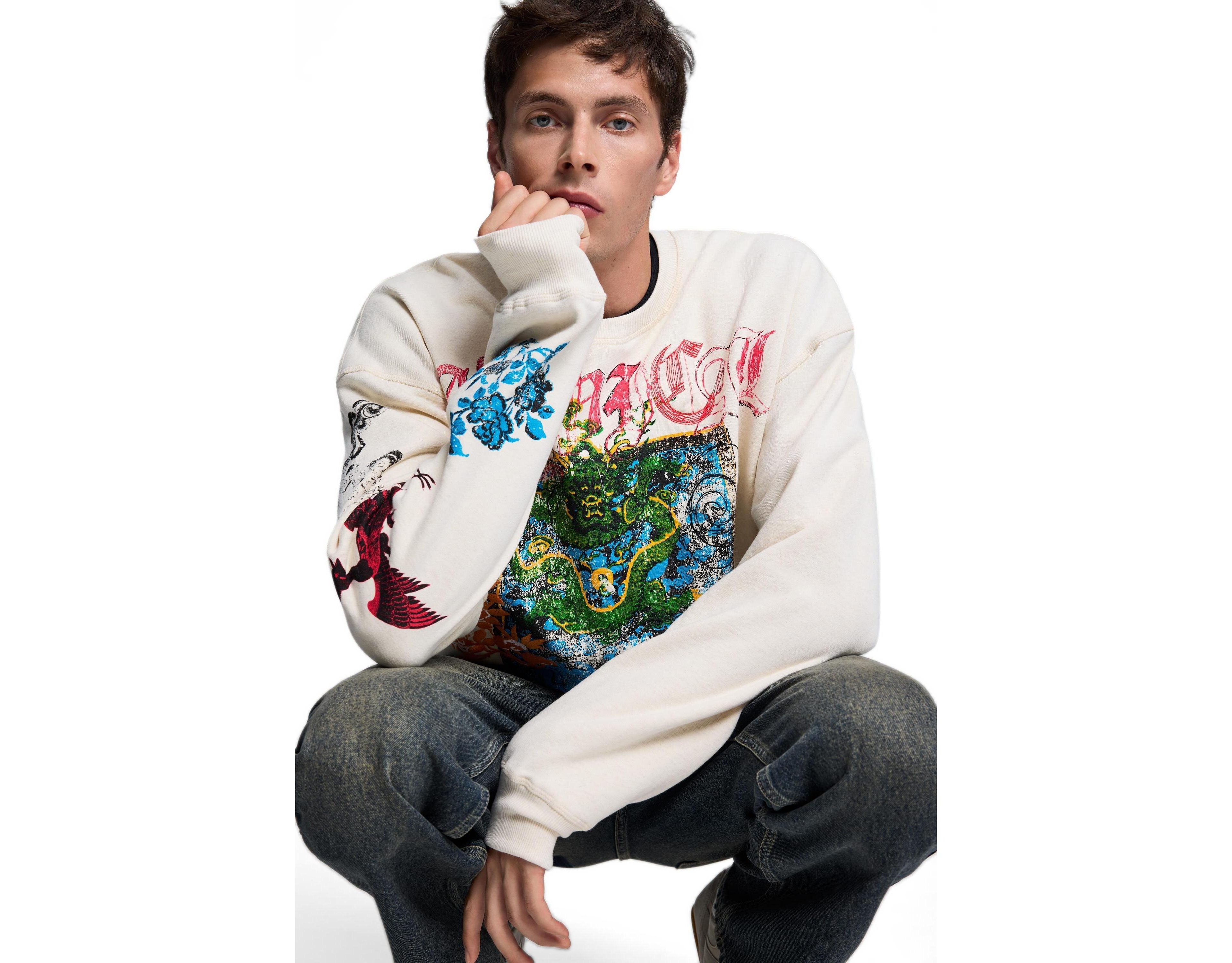 Desigual Men's printed sweatshirt Japan
