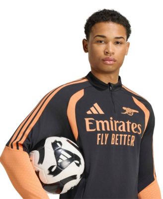 adidas Men's Arsenal FC Tiro Mock Neck Slim Fit Thumbhole Quarter