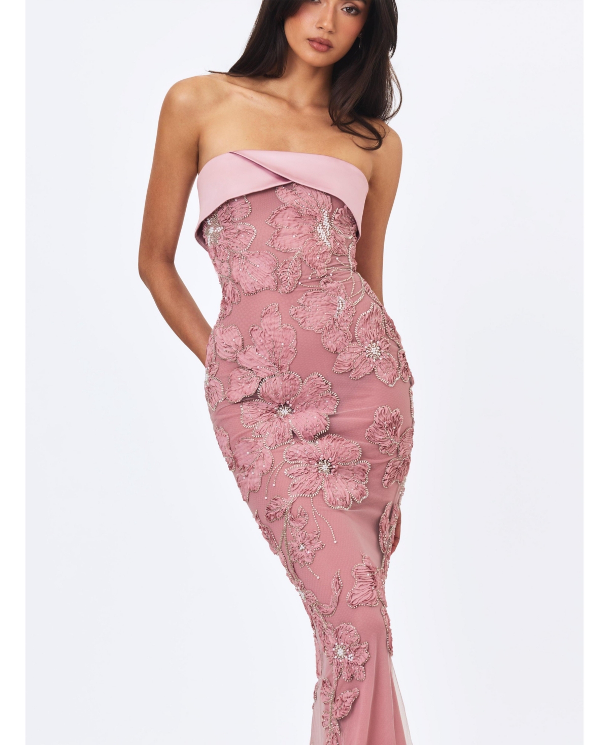 Miss Circle Women's Raphaela Corset Strapless Mermaid Dress