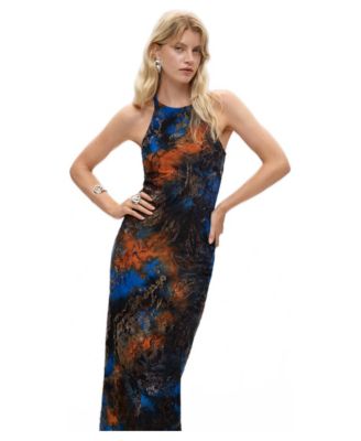 Women's Midi flocked dress