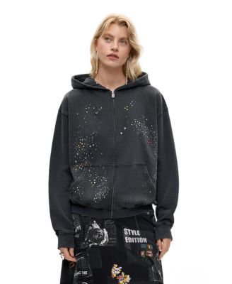 Women's sparkly zip-up sweatshirt