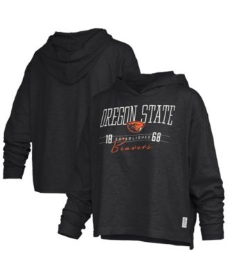 Women's Oregon State Beavers Castillo Oversized Slub Hooded Long-Sleeve T-Shirt
