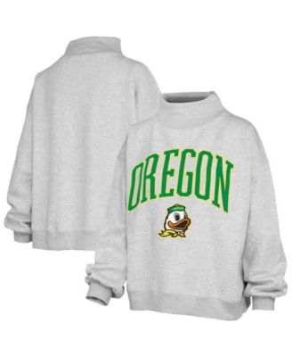 Women's Oregon Ducks Nelson Texture Lingo Oversized Mock Neck Fleece Sweatshirt