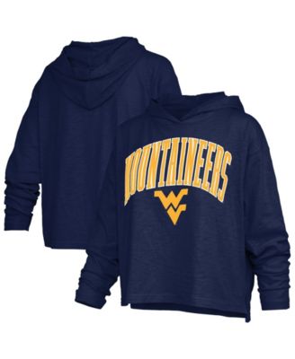 Women's West Virginia Mountaineers Nelson Oversized Hooded Long-Sleeve T-Shirt