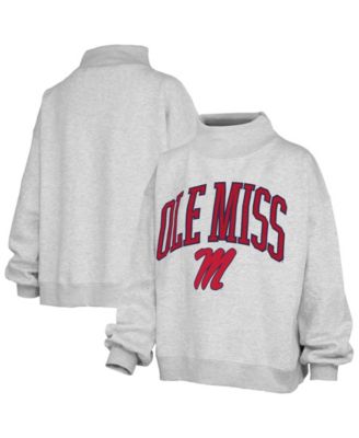 Women's Ole Miss Rebels Nelson Texture Lingo Oversized Mock-Neck Sweatshirt