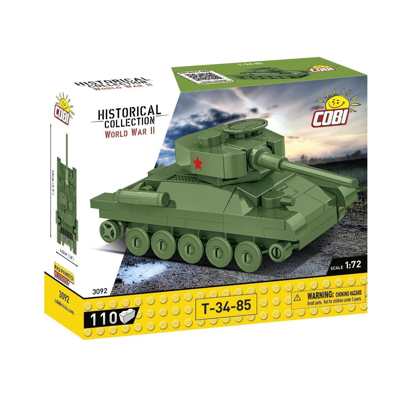 Детский конструктор COBI Historical Collection Wwii T-34-85 110-Piece Building Set, Ages 6+ — фото 1