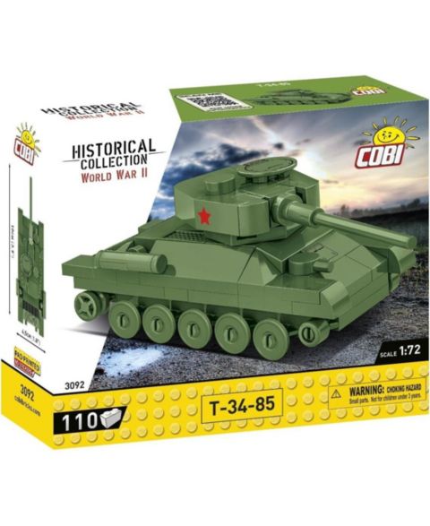 Детский конструктор COBI Historical Collection Wwii T-34-85 110-Piece Building Set, Ages 6+