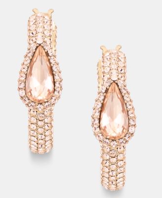 Crystal 26MM Pear Hoop Earrings