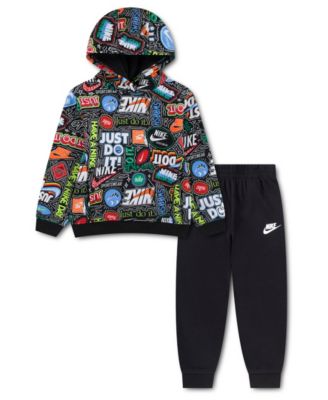 Boys' 4-7 Fleece Printed Hoodie and Joggers, 2-Piece Set