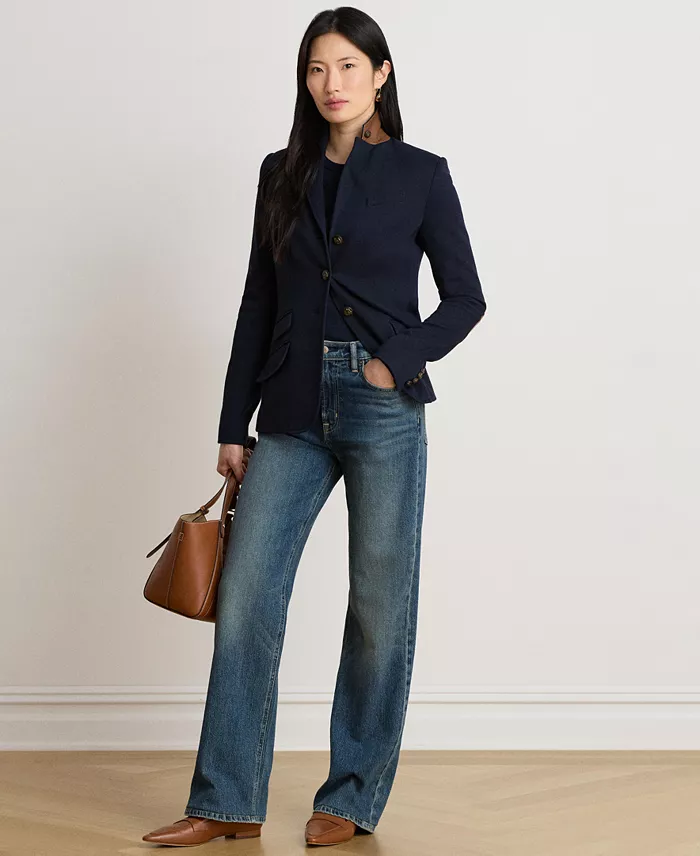 Women's Herringbone Notch Lapel Blazer - thumbnail 2