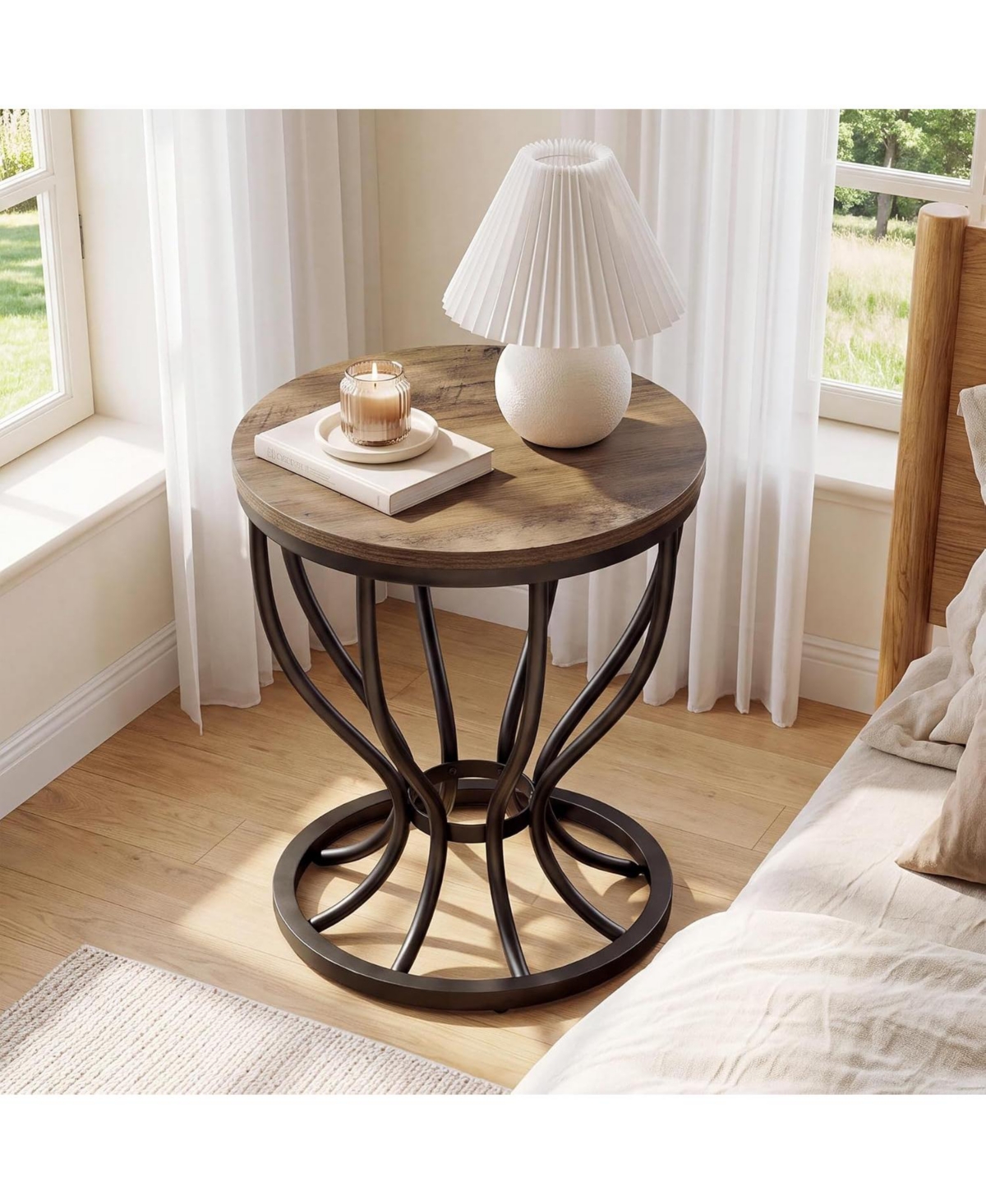 Tribesigns End Side Table for Living Room, Narrow Couch Arm Side Table