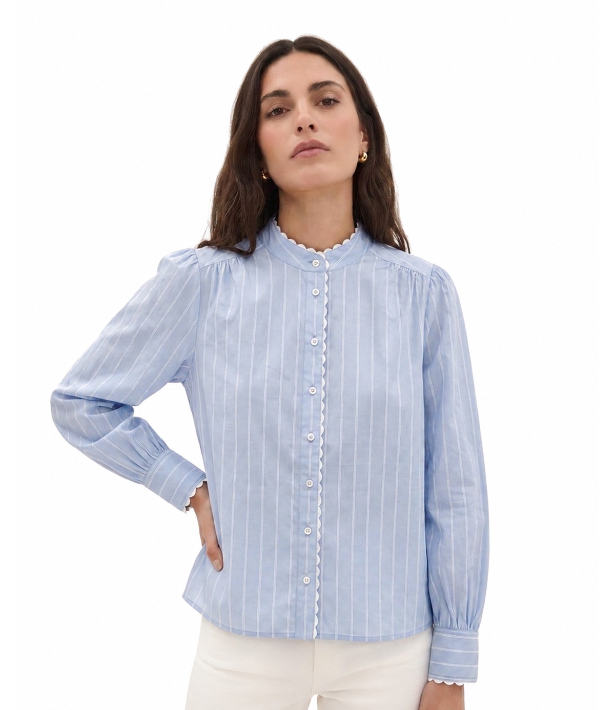 Joie Women's Long Sleeve Stripe Button Front Shirt