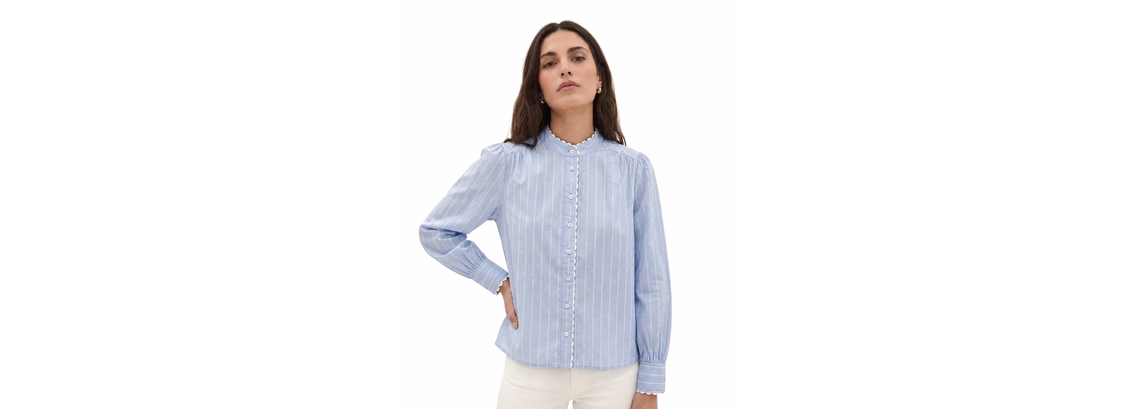 Joie Women's Long Sleeve Stripe Button Front Shirt