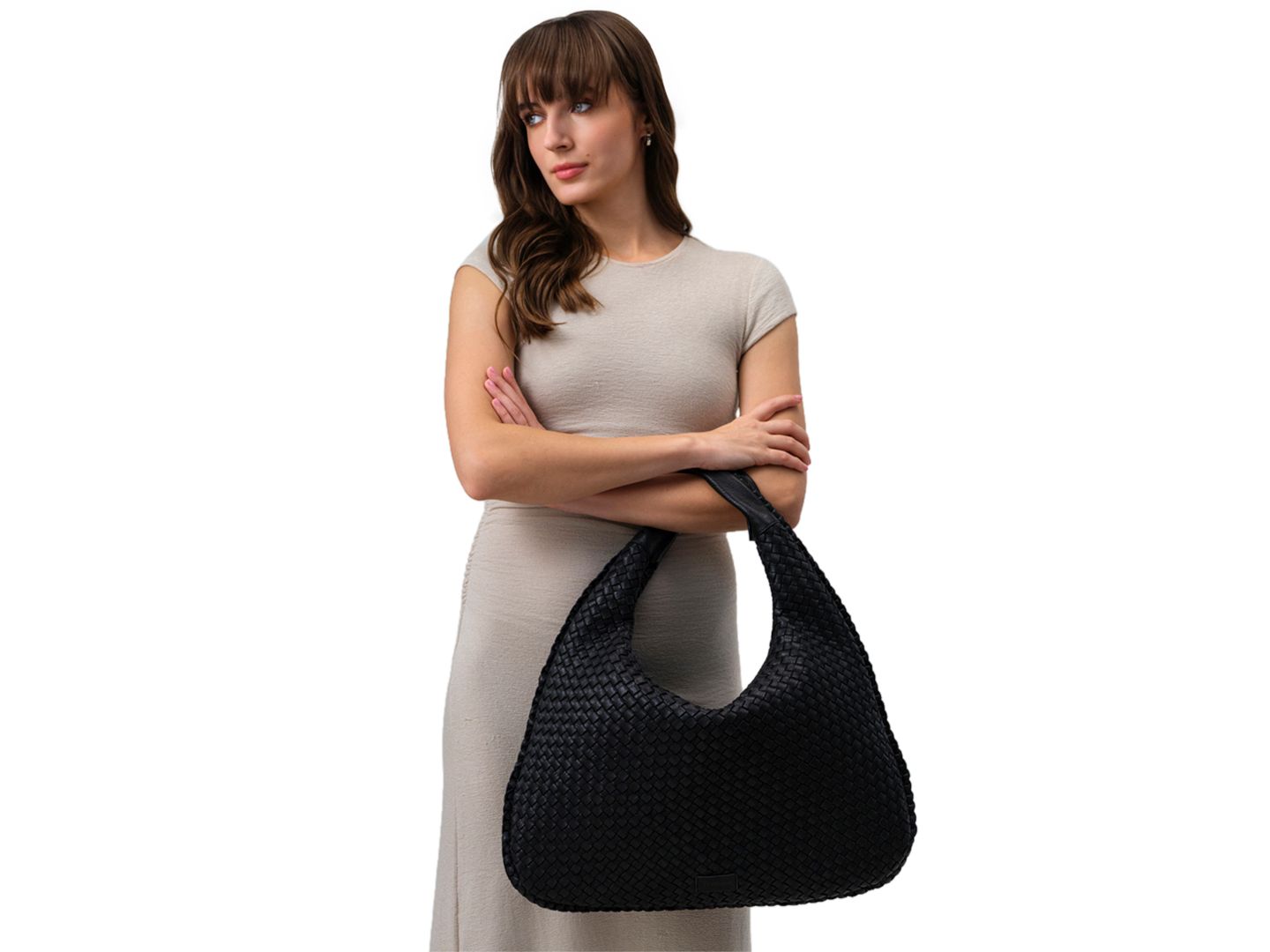 Женская сумка Ecotorie San Angelo Leather Hobo, цвет: Чёрный — фото 6
