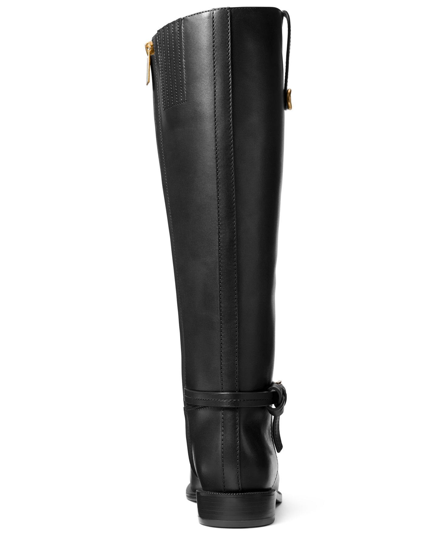 Женские ботинки Michael Kors Beverly Zipper Tall, цвет: Чёрный кожаный — фото 3