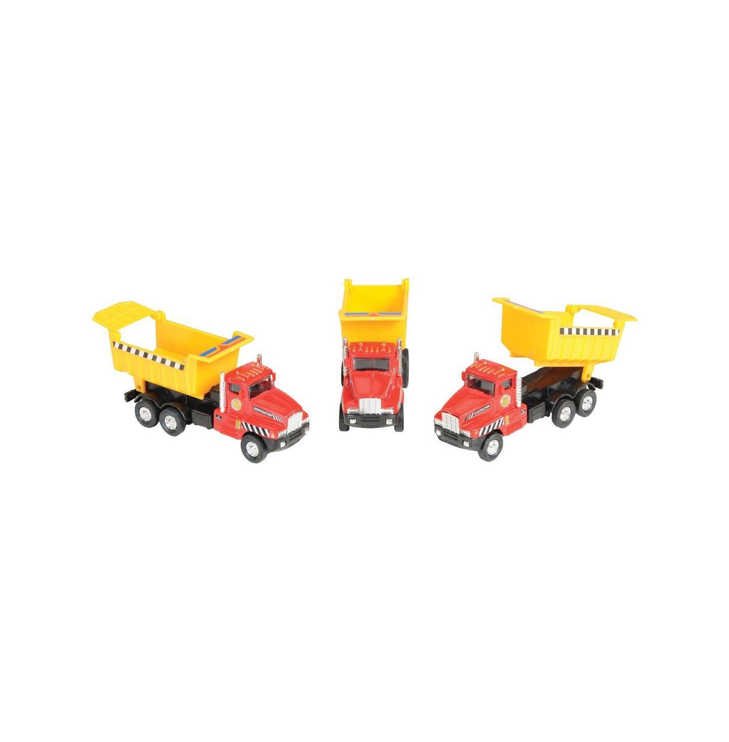 Детские игрушки U.S. Toy Mighty Builders Pullback Moveable-Parts Construction Vehicles, 12-Piece Set, цвет: Жёлтый — фото 3