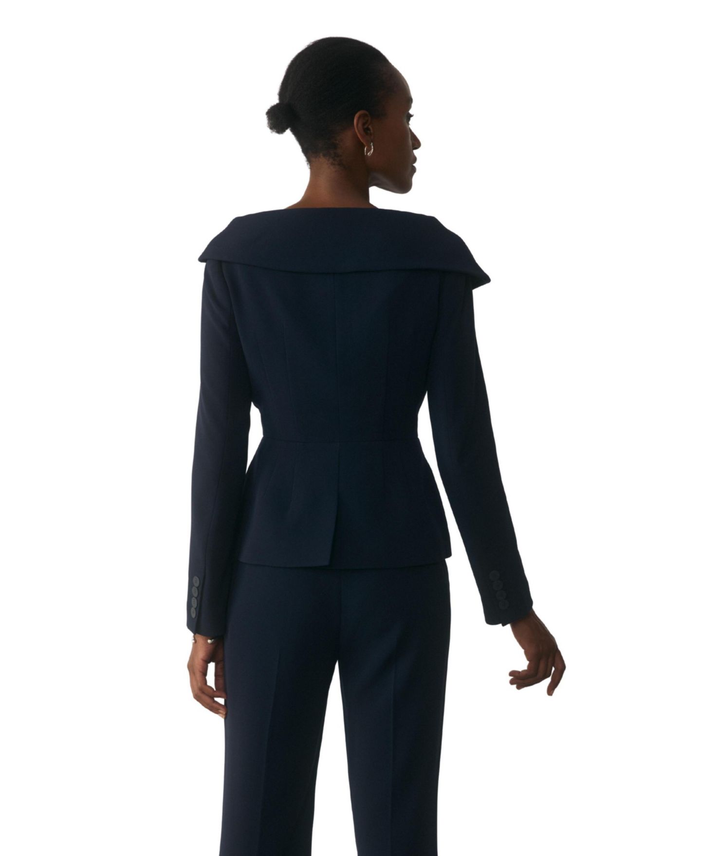 Женский пиджак The Fold Lorelli Double-Breasted Tailored Blazer, цвет: Тёмно-синий — фото 3