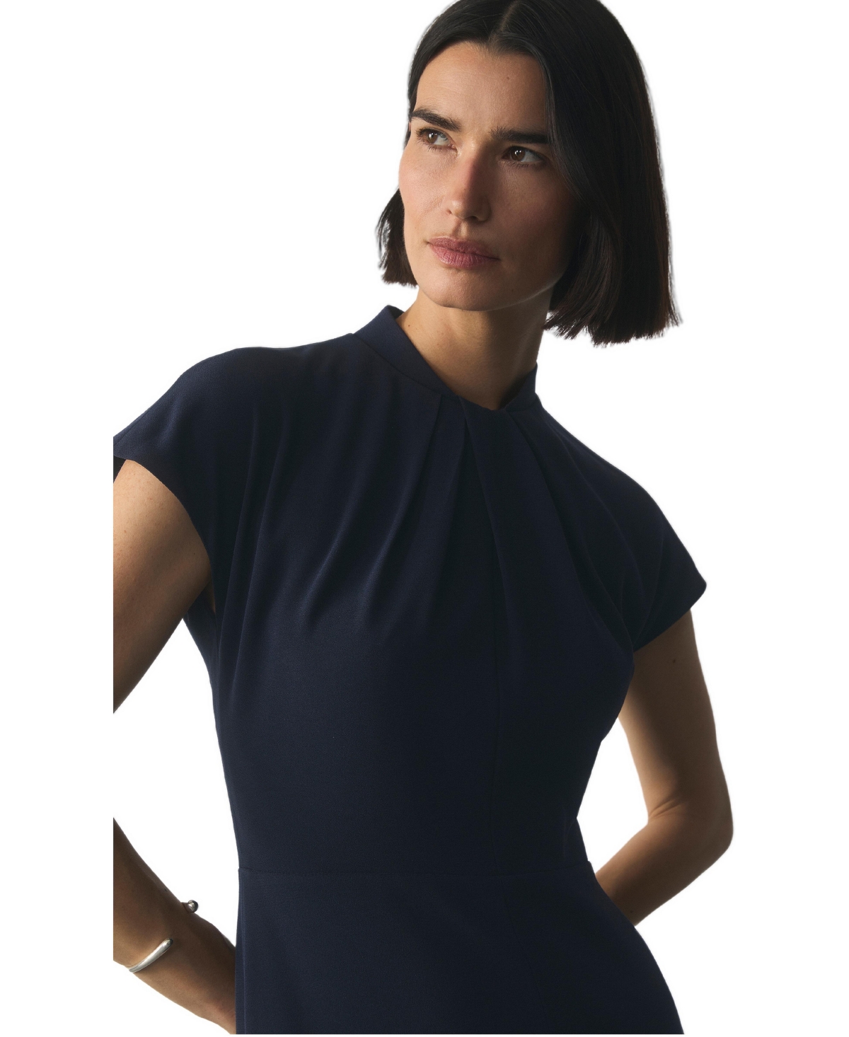 The Fold Women's Rassina Jersey Gathered Midi Dress