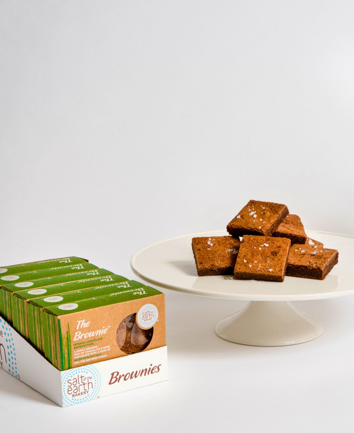 Salt of the Earth Bakery Fresh Baked Fudge Chocolate Brownies Gourmet Boxes, 12-Piece