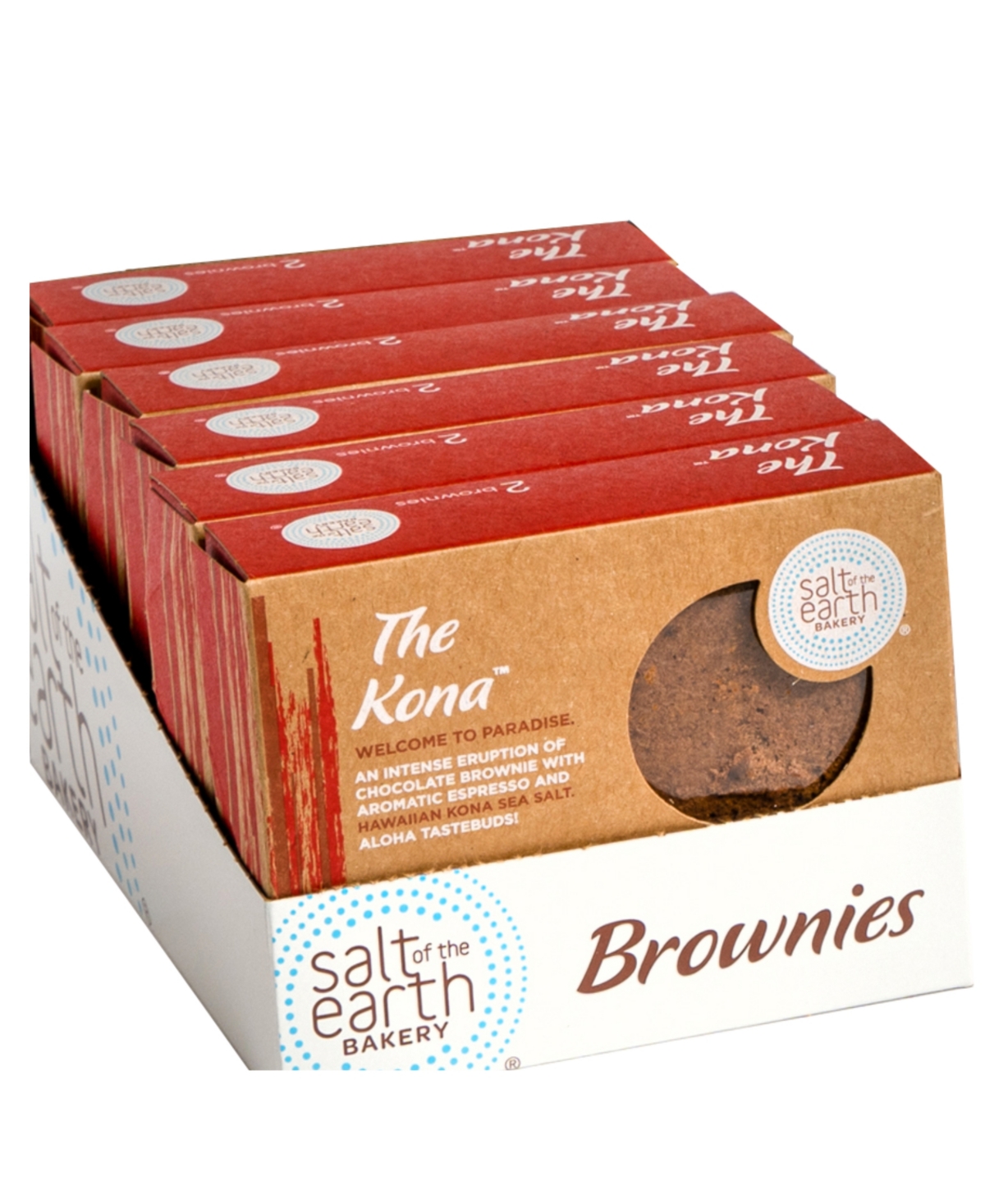 Salt of the Earth Bakery Fresh Baked Espresso Chocolate Brownies Gourrmet Boxes, 12-Piece